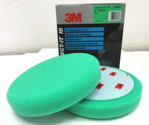 3M Perfect-it III Tampon de polissage en mousse, vert 150mm
[SLPMMMF00031]