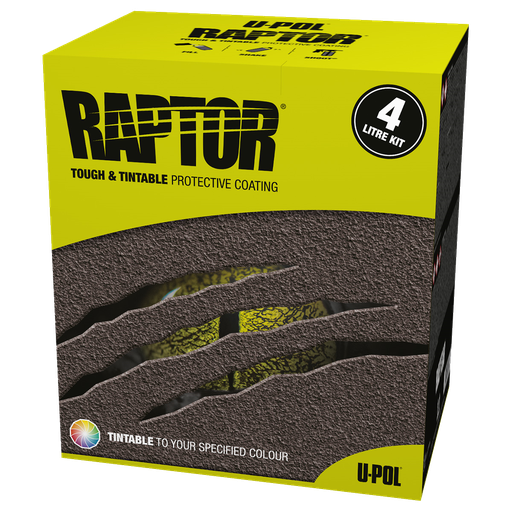 RIVESTIMENTO PROTETTIVO U-POL RAPTOR - TINTABILE - KIT DA 4 L - CON INDURENTE
[UPRAPRLTS4KIT]