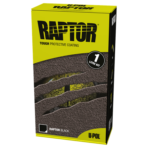 U-POL RAPTOR REVÊTEMENT DE PROTECTION - NOIR - KIT 1L - AVEC DURCISSEUR
[UPRAPRLBS1KIT]